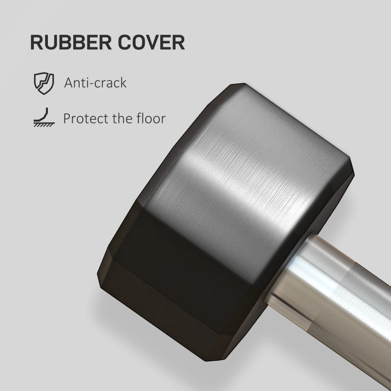 SPORTNOW 2 X 2kg Dumbbells Weights Set With 12-Sided Shape And Non-Slip Grip For Men Women Home Gym Workout